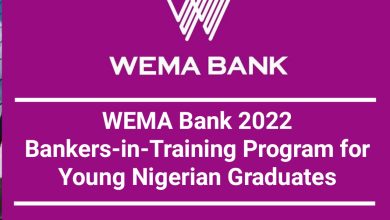 WEMA Bank 2022 Bankers-in-Training Program for Young Nigerian Graduates