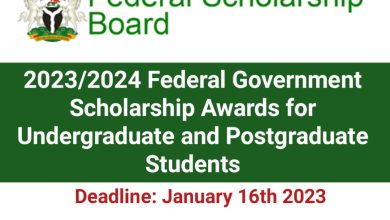 2023 Federal Government Scholarship Awards for Undergraduate and Postgraduate Students