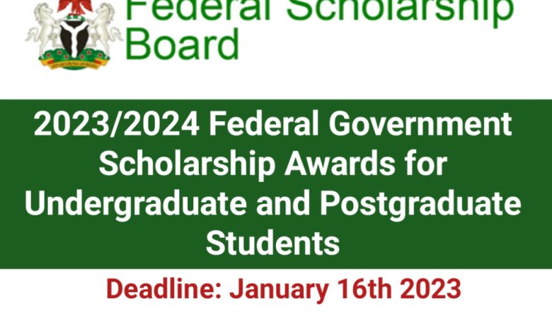 2023 Federal Government Scholarship Awards for Undergraduate and Postgraduate Students