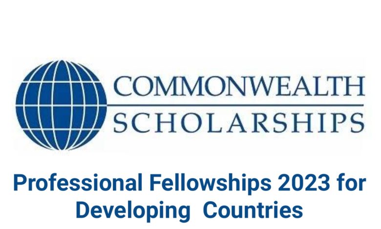 Commonwealth Professional Fellowships 2023 for Developing Countries