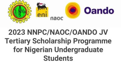 2023 NNPC/NAOC/OANDO JV Tetiary Scholarship Programme for Nigerian Undergraduate Students