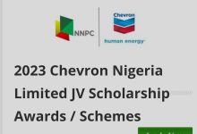 2023 NNPC/CHEVRON JV National University Scholarship Awards